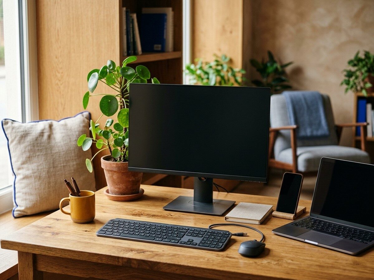 27" monitor at your flex desk